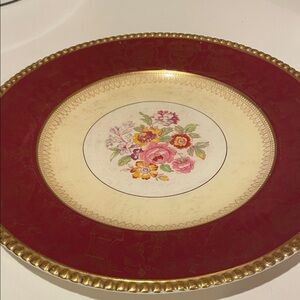 Vintage Simpsons Potters SIM41 Dinner Plate Ambassador Ware England-Gold Band